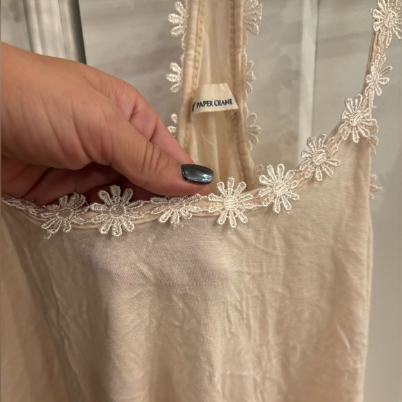 Ladies Size Small Paper Crane Floral Lined Tank fop - Good Condition - Picture 3 of 3